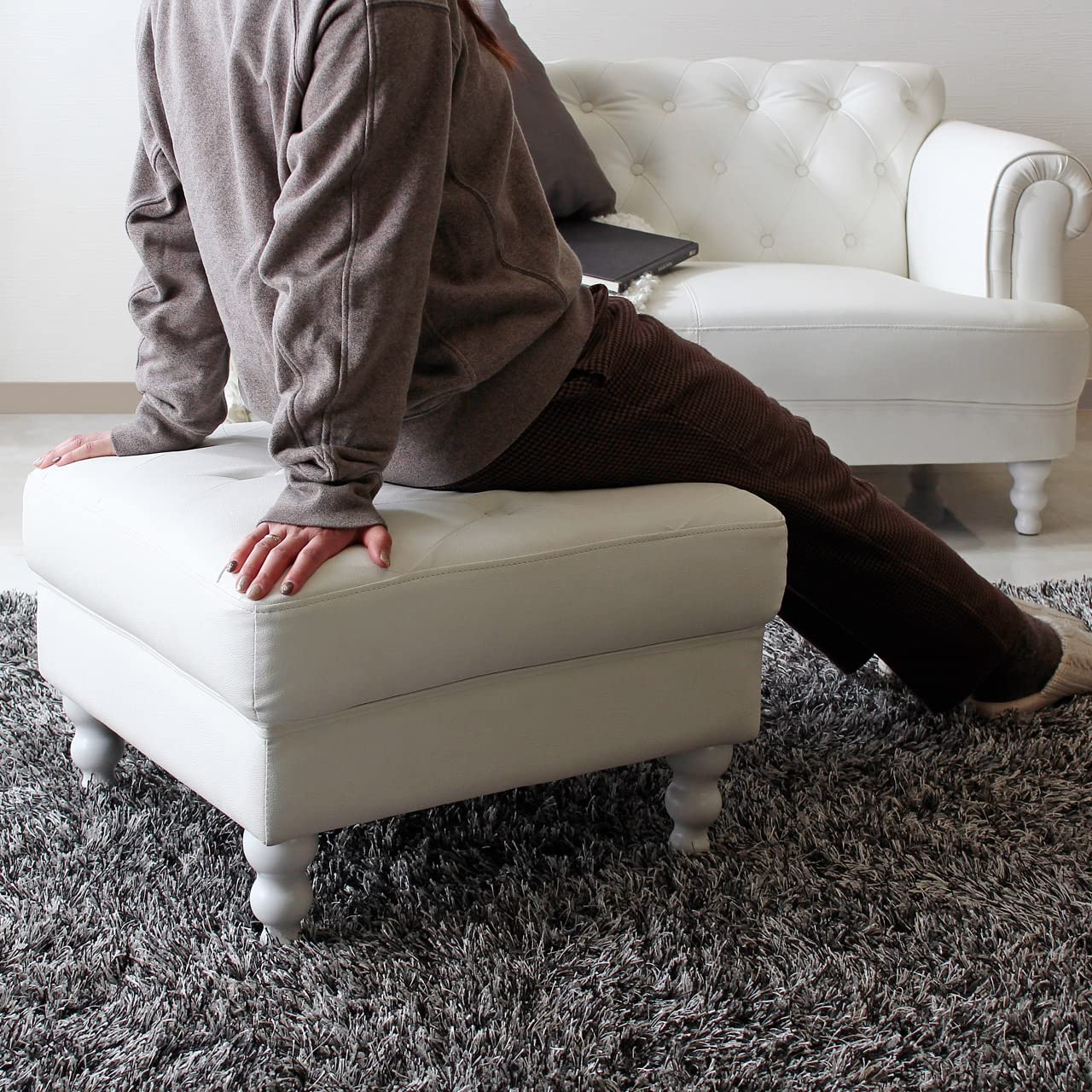 Amazon｜ビックスリー ソファ オットマン ベンチ ロココ調