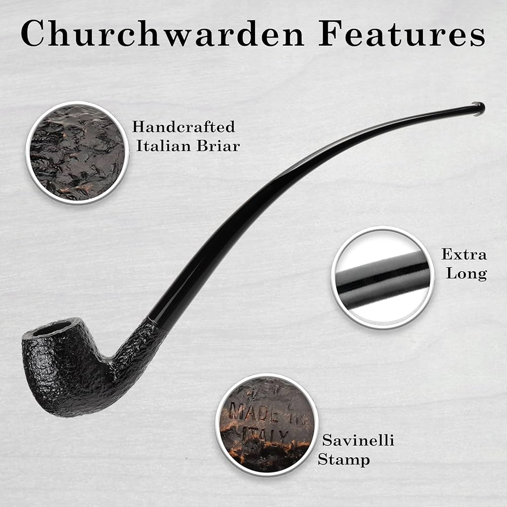 Amazon.com: Savinelli Churchwarden Collection Black Finish - Extra