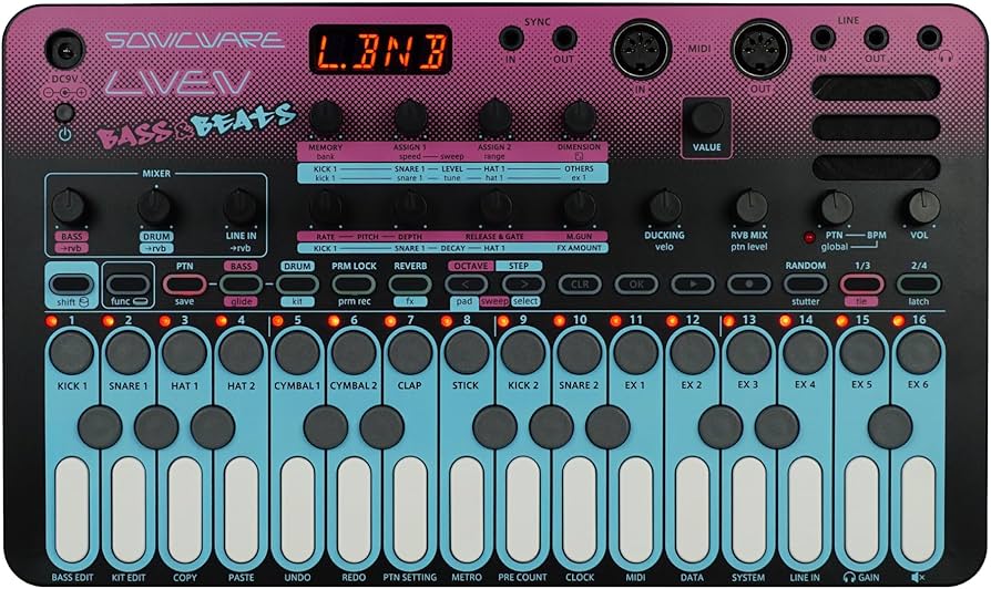 Amazon.com: Sonicware Liven BASS&BEATS [Wavetable Bass Synthesizer