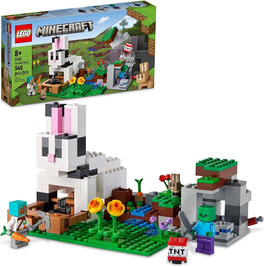 Amazon.com: Lego 21181 Minecraft The Ranch Rabbit, Building Set