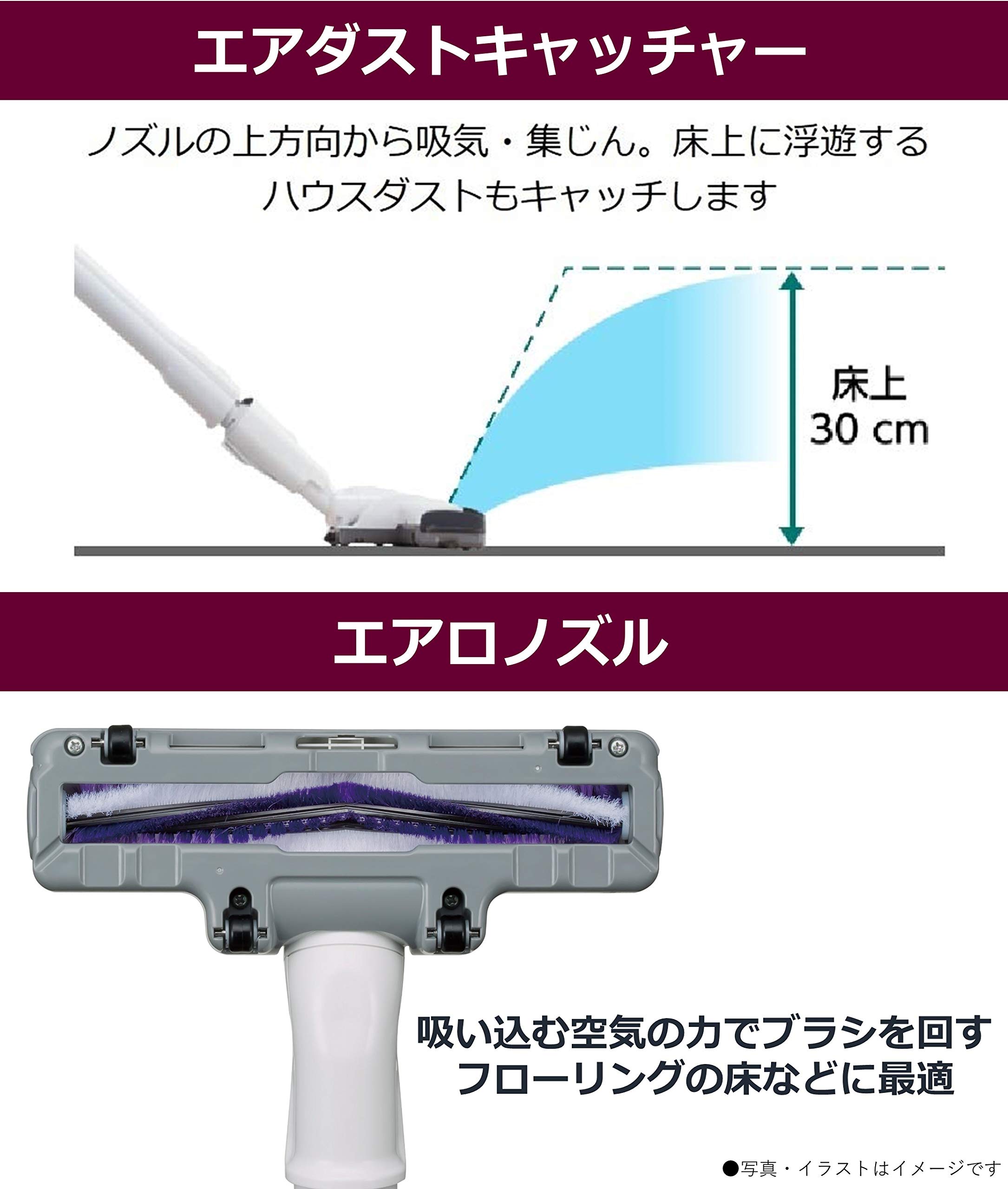 Amazon | パナソニック 紙パック式掃除機 エアロノズル 軽量 本体2.7kg