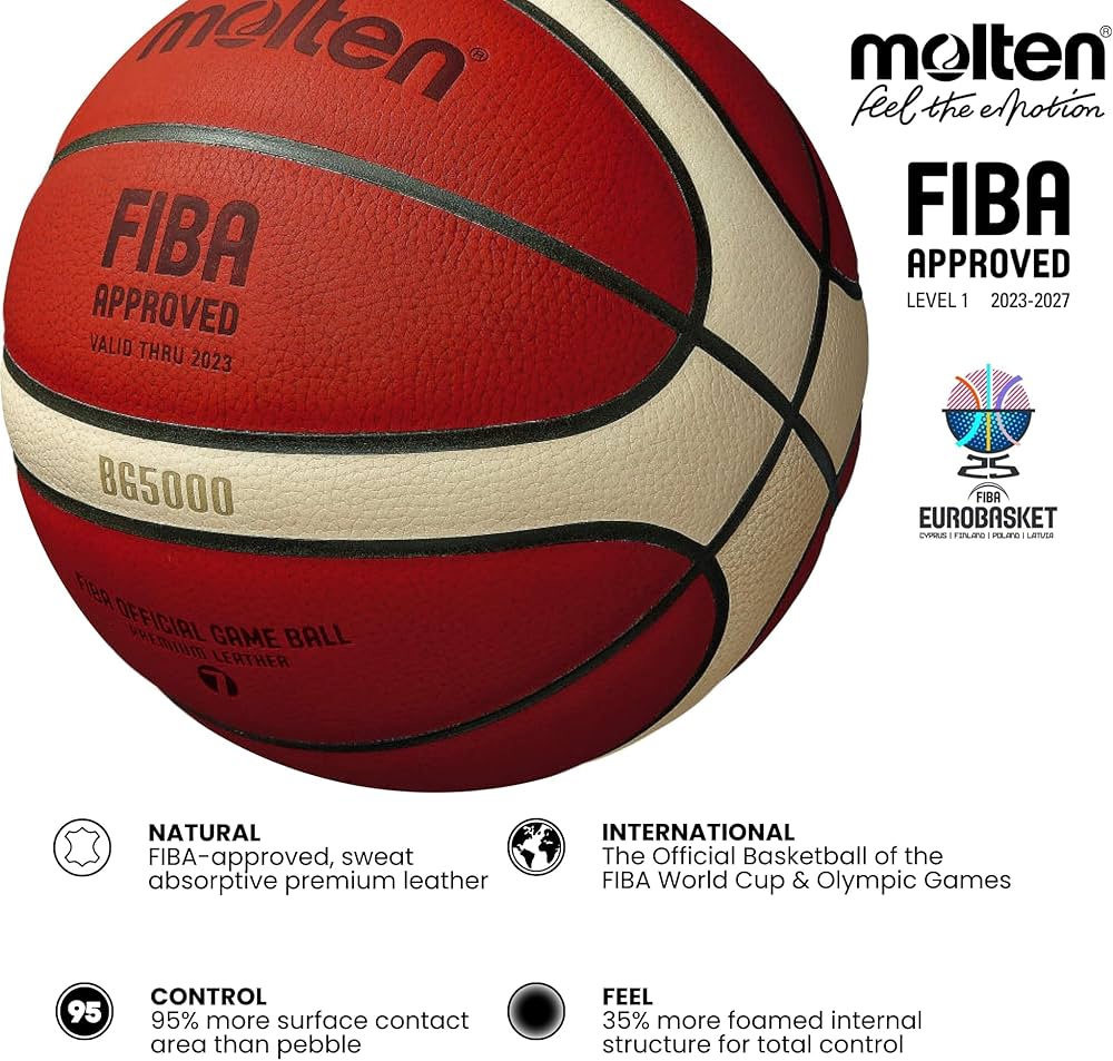 Amazon | モルテン(molten) バスケットボール 天然皮革 貼り 7号球