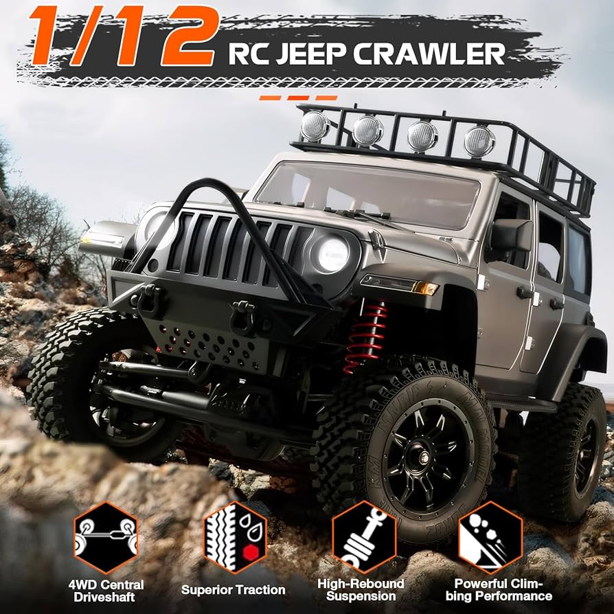 Amazon.com: MN-128 RC Rock Crawler, 1:12 Scale RC 4WD RC Climbing