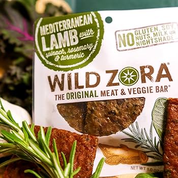 Amazon.com: Wild Zora Meat & Veggie Bars, Mediterranean Lamb, 10
