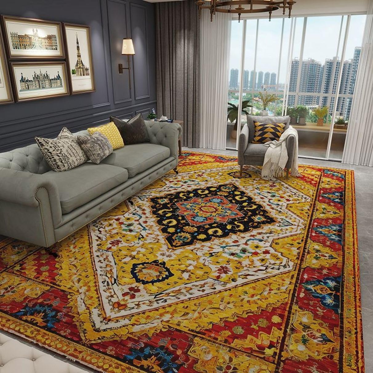 Amazon｜[NHYGDY] モロッコ ラグ マット 140*200cm モロッカン 夏用