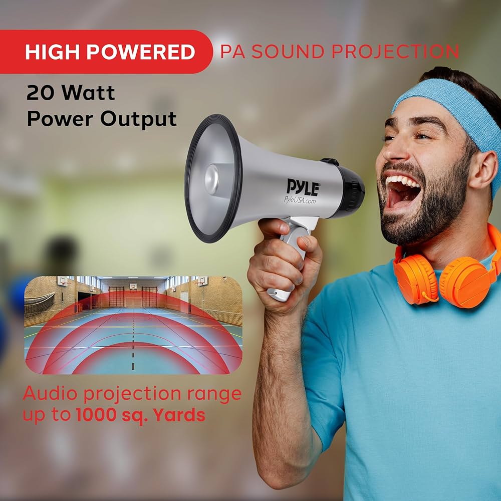 Amazon.co.jp: 《PYLE メガホン スピーカー》 拡声器 持ち運び可能