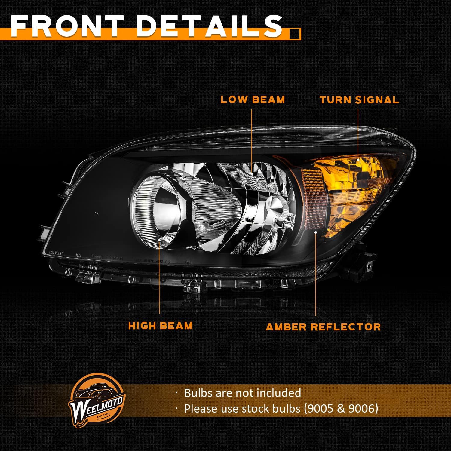 Amazon | WEELMOTO 2006-2008 トヨタ RAV4 ヘッドライト 交換用 06 07