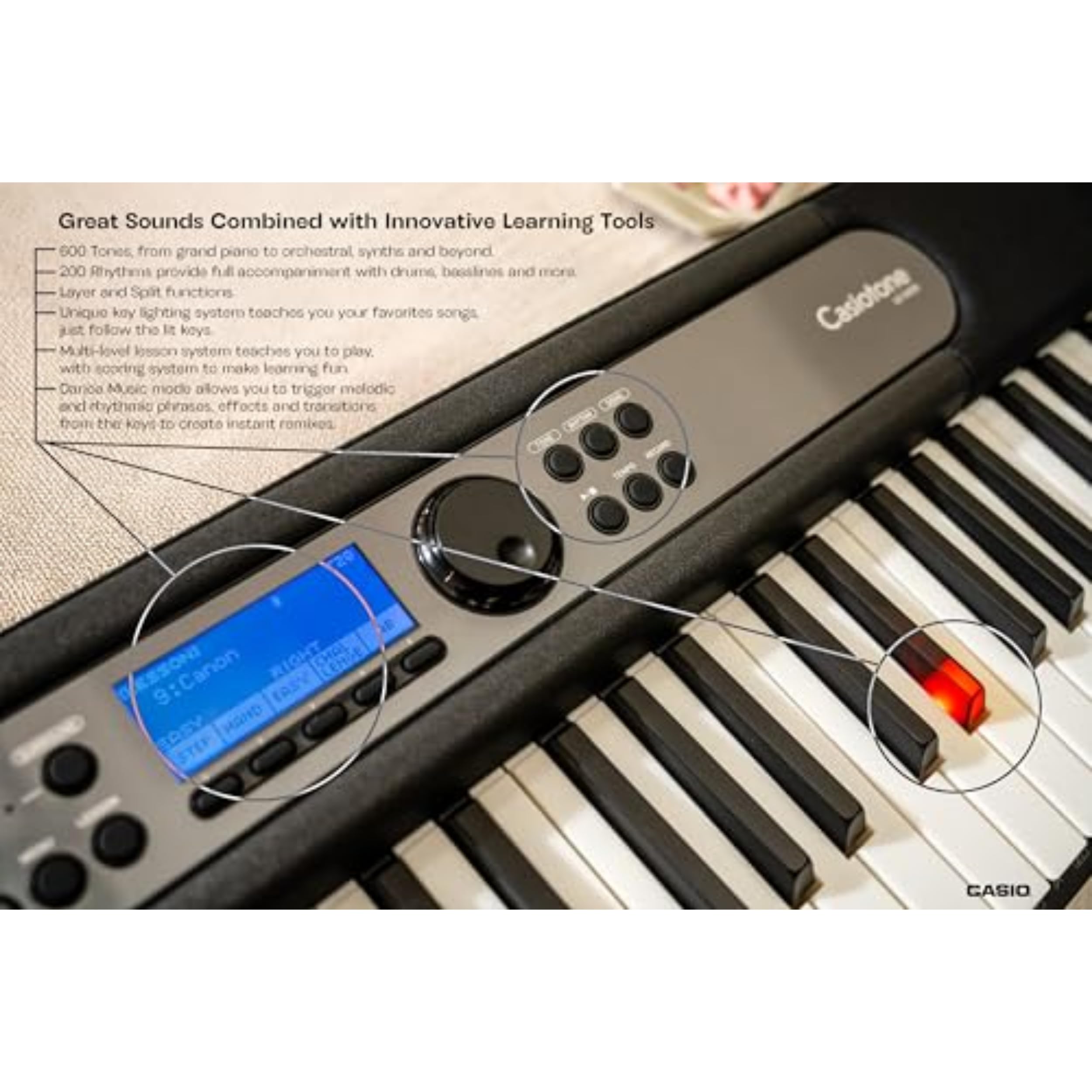 Amazon.com: Casio Casiotone LK-S450 – 61-Key Touch-Responsive