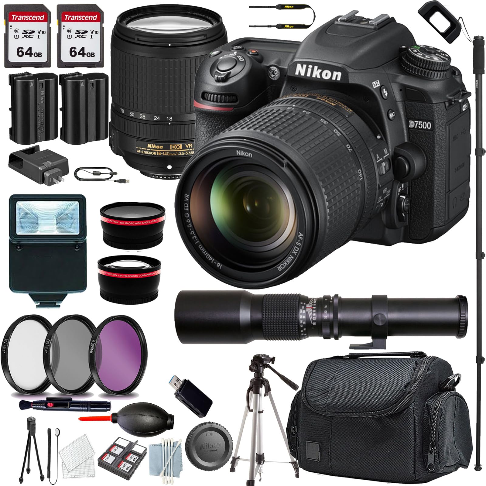 Amazon | Nikon D7500 デジタル一眼レフカメラ (1582) 18-140mmレンズ+