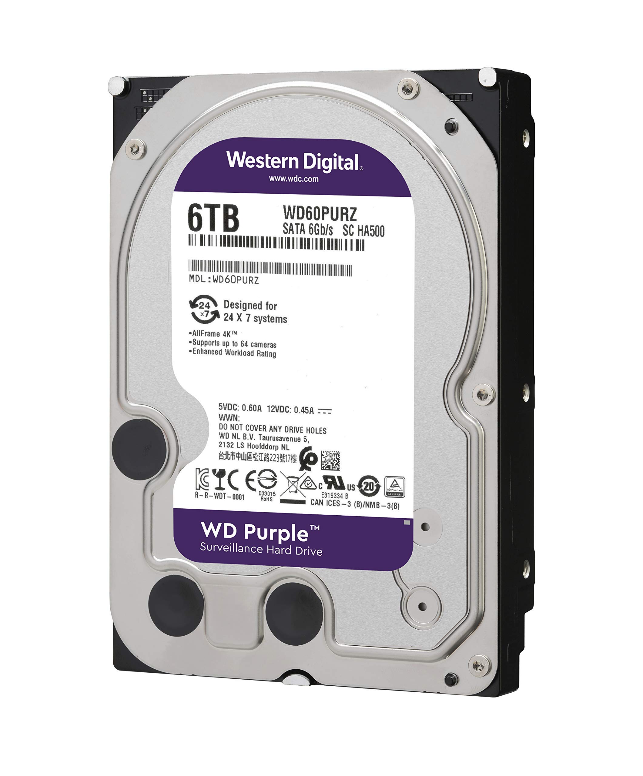 Amazon.com: Western Digital 6TB WD Purple Surveillance Internal