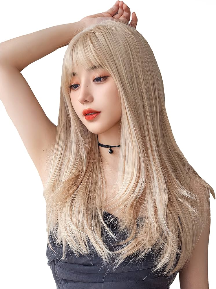 Amazon.co.jp: ウィッグ ロング wig ミディアム 自然 ストレートカツラ