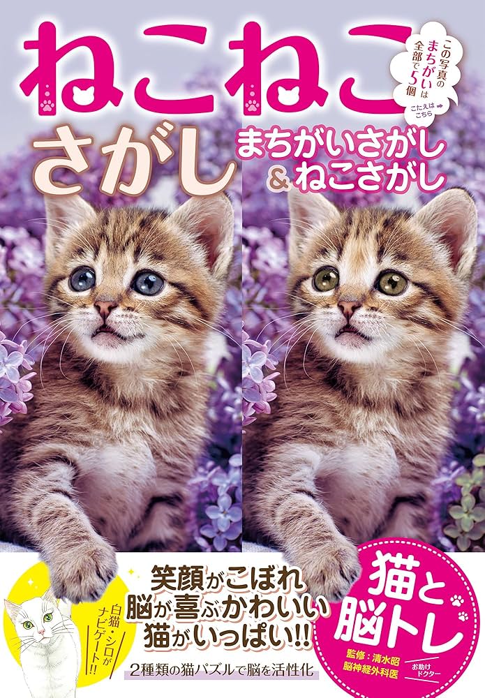 Amazon.co.jp: ねこねこさがし（まちがいさがし＆ねこさがし） : 清水