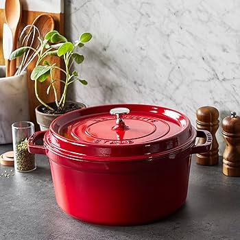 Amazon.com: STAUB Cast Iron Round Cocotte, Dutch Oven, 7-quart