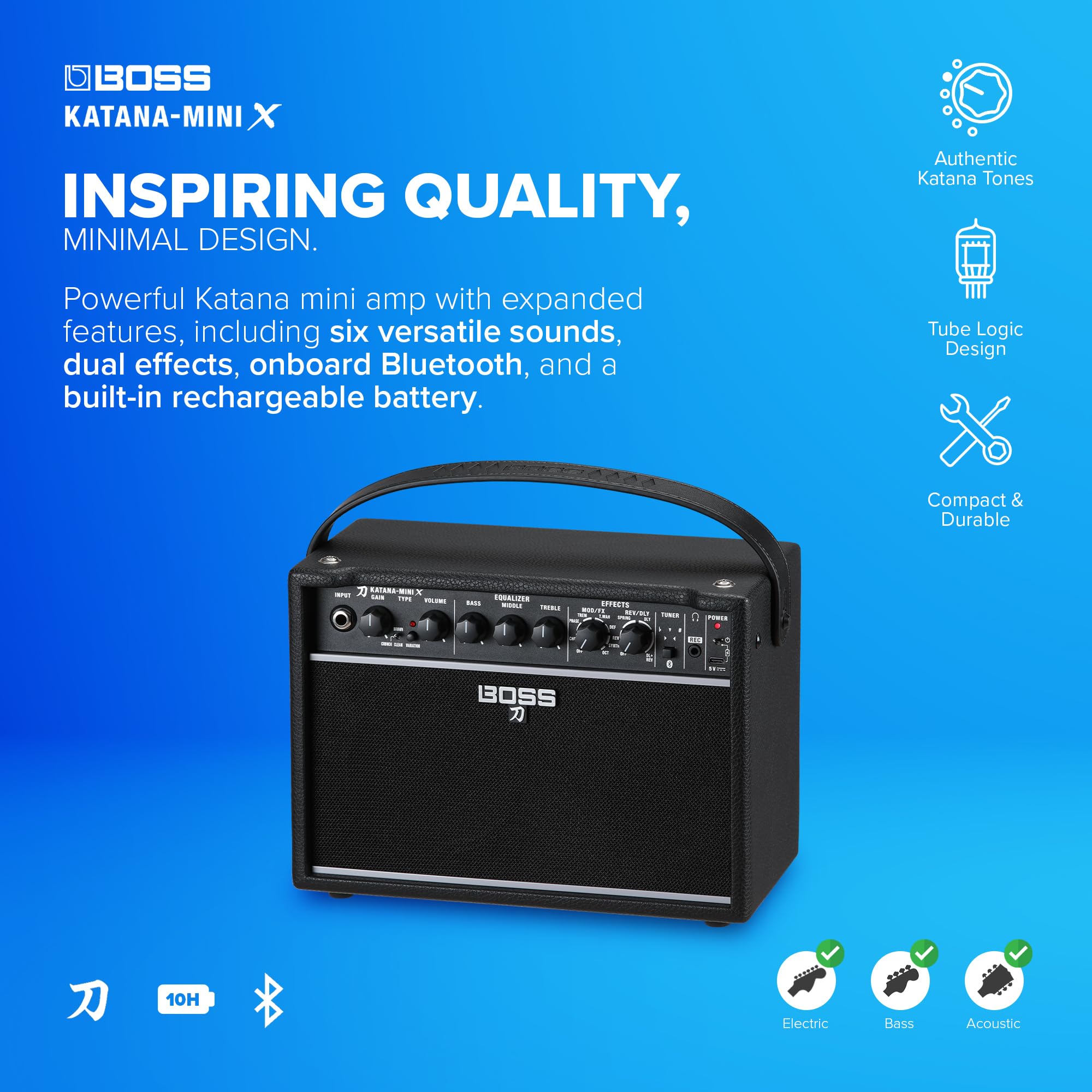 Amazon.com: BOSS Katana-Mini X | Powerful 10-Watt Mini Amplifier