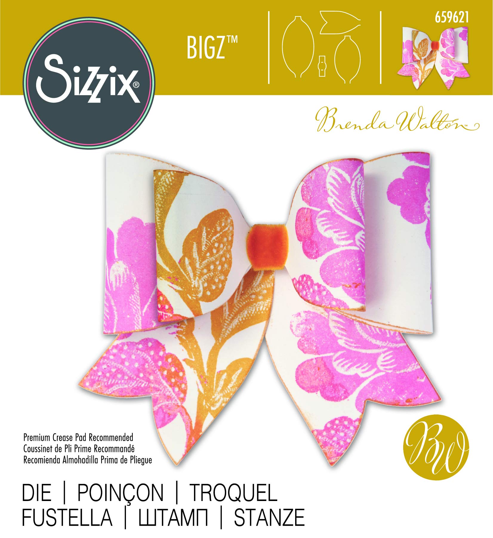 Amazon.com: Sizzix, Multi Color, Bigz Die , French Bow by Brenda