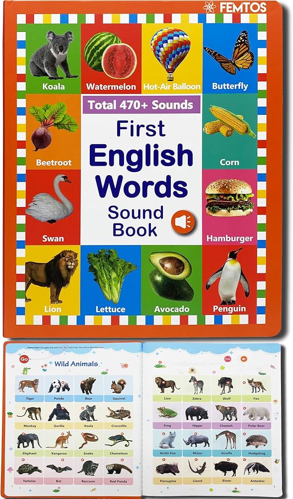 Amazon.co.jp: Femtos 英単語サウンドブック 音でる絵本 基礎英単語 音