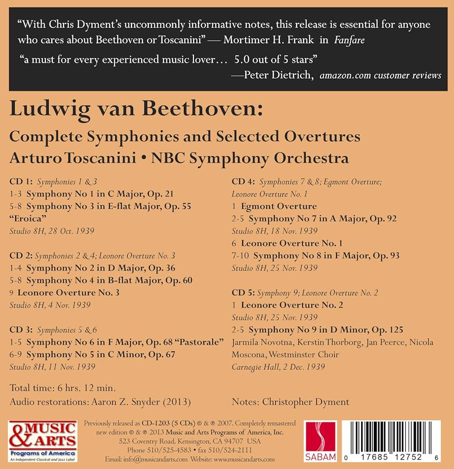 Amazon.co.jp: トスカニーニ1939年のベートーヴェン:交響曲全集: Music