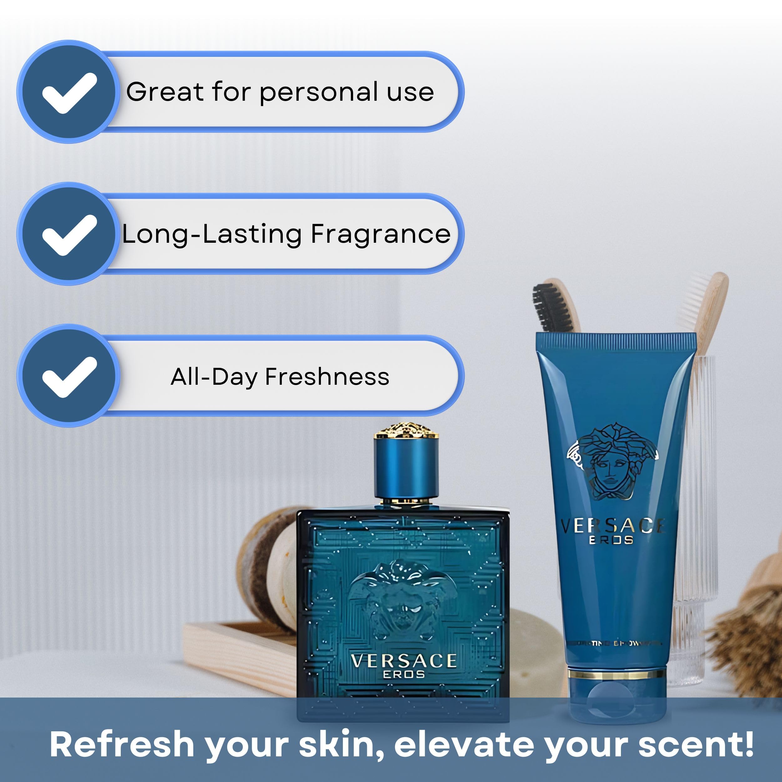 Amazon.com : Versace Eros Fragrance Set, 2 Count : Eau De