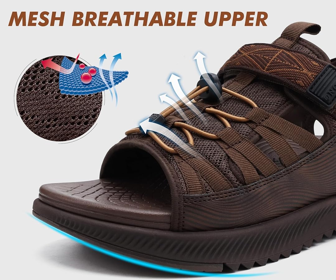 Amazon.com | ONCAI Men Hiking Sandals, Arch Support Walking