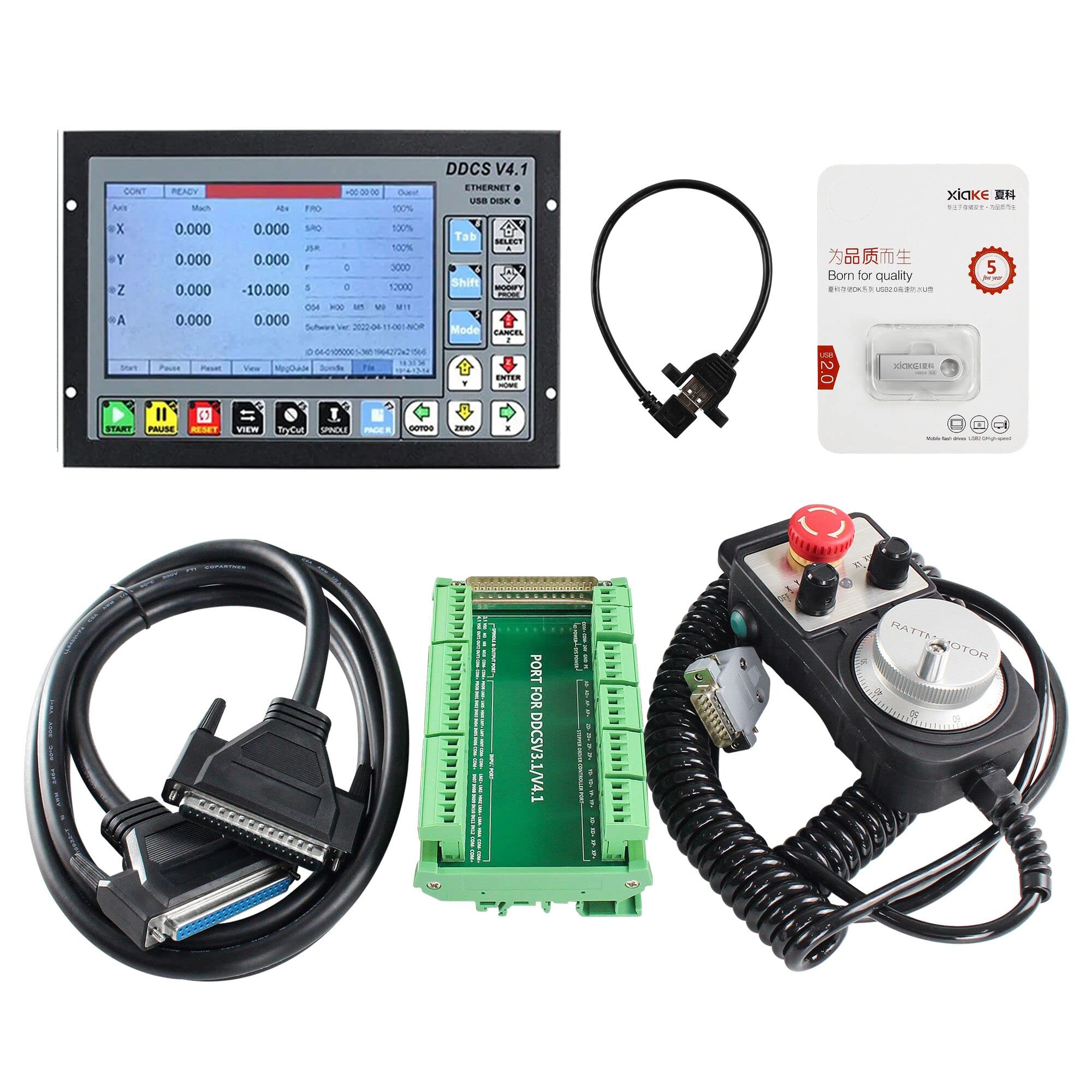 CNCTOPBAOS 4 Axis 500KHz CNC Offline Controller DDCSV4.1,Stand