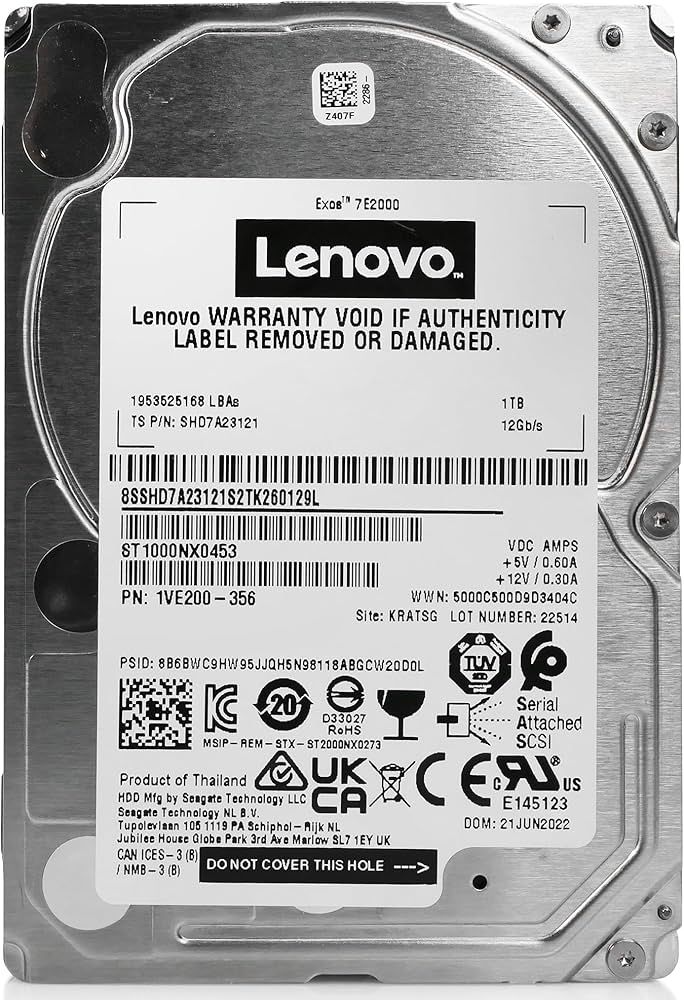 Amazon.com: Seagate/Lenovo Exos 7E2000 ST1000NX0453 1TB 7.2K RPM