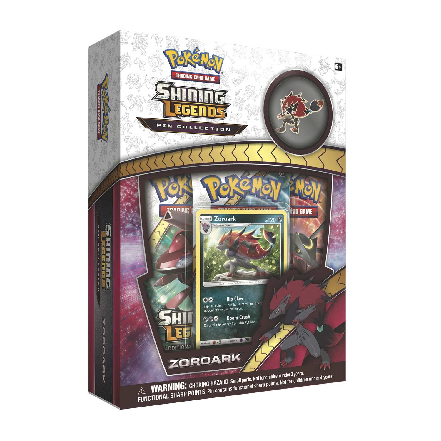 Amazon.com: Pokemon TCG: Shining Legends Pin Collection – Zoroark
