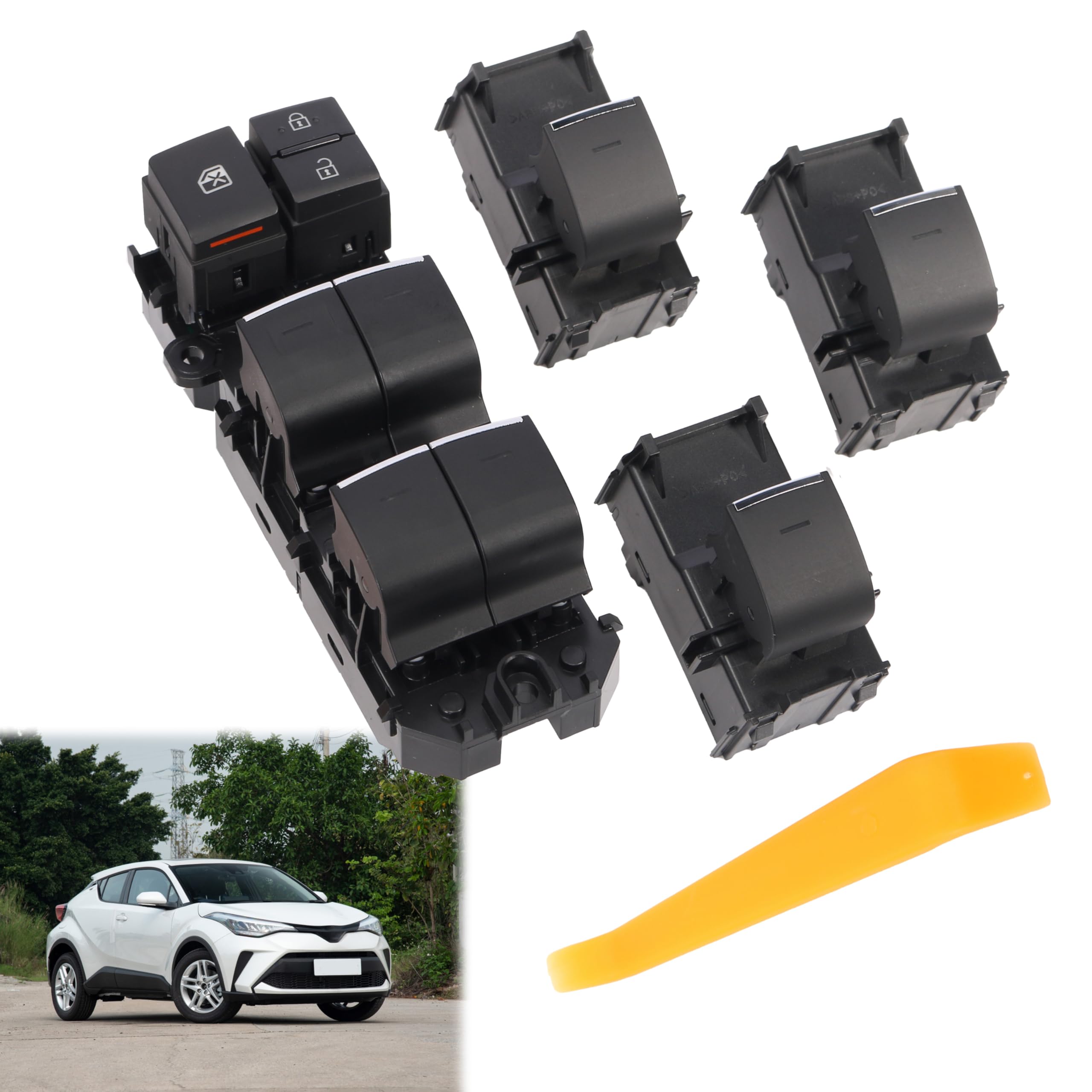 Amazon.com: DOGNNAK Blue LED Master Power Window Switch for Toyota