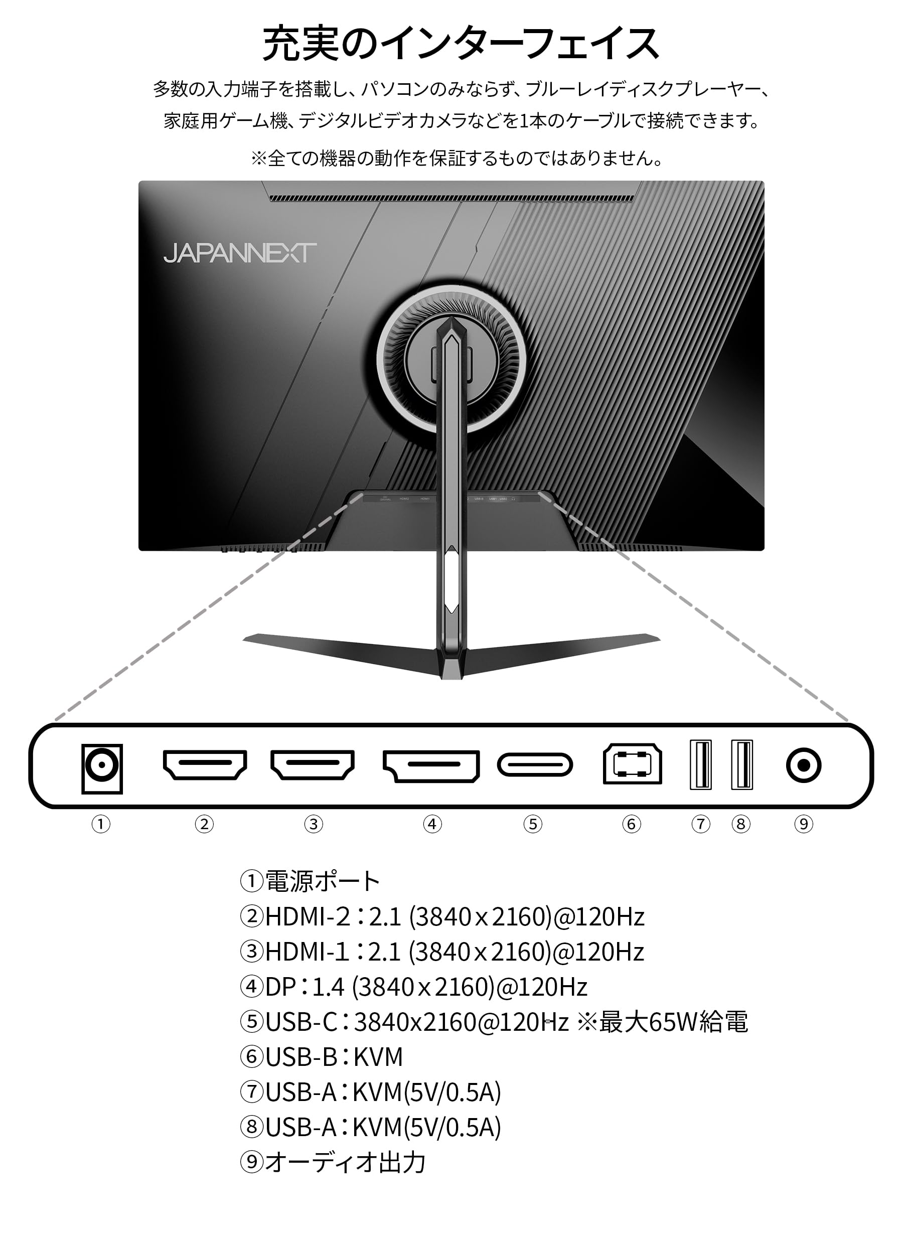 Amazon.co.jp: JAPANNEXT 27インチ IPSパネル搭載 120Hz/1ms(MPRT)対応