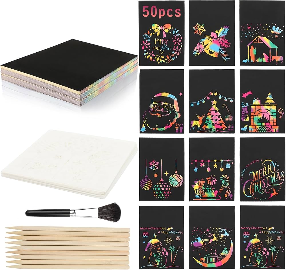 Amazon.co.jp: DERAYEE クリスマス スクラッチアート スクラッチアート
