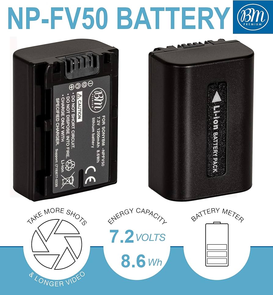 Amazon.com : BM Premium NP-FV50 Battery for Sony DCR-SX45 DCR-SX65
