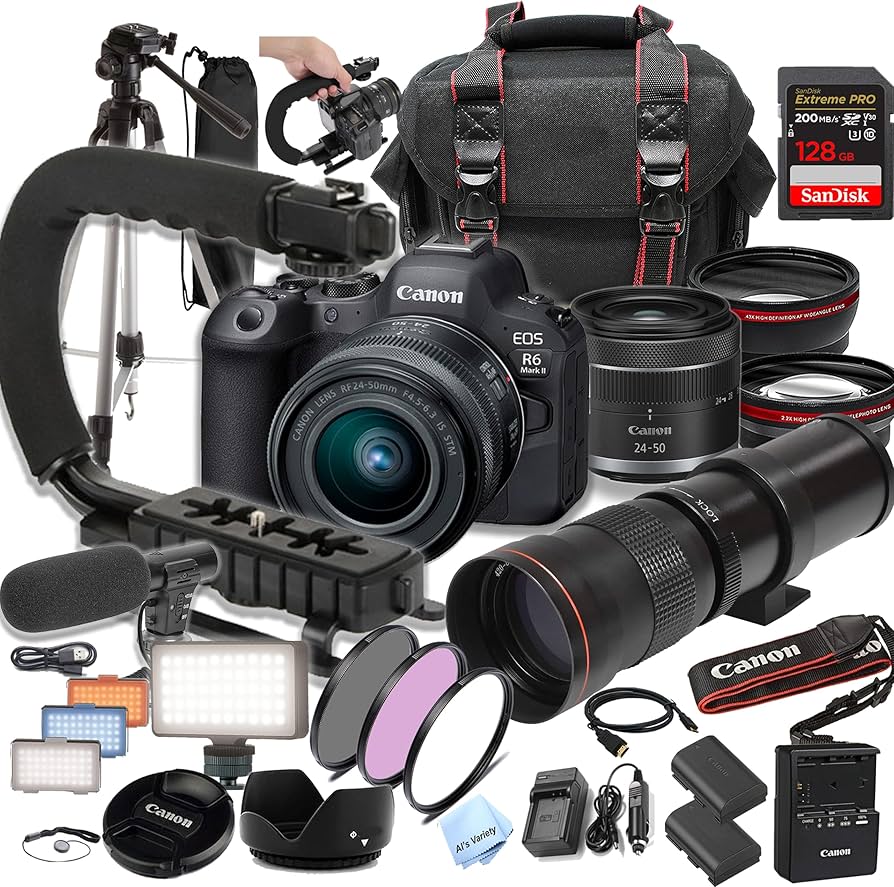 Amazon.com : Canon EOS R6 Mark II with 24-50mm + 420-800mm Super