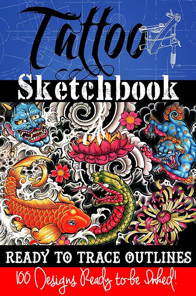 Tattoo Sketchbook: 100 Tattoo Stencil Outlines - Kindle edition by