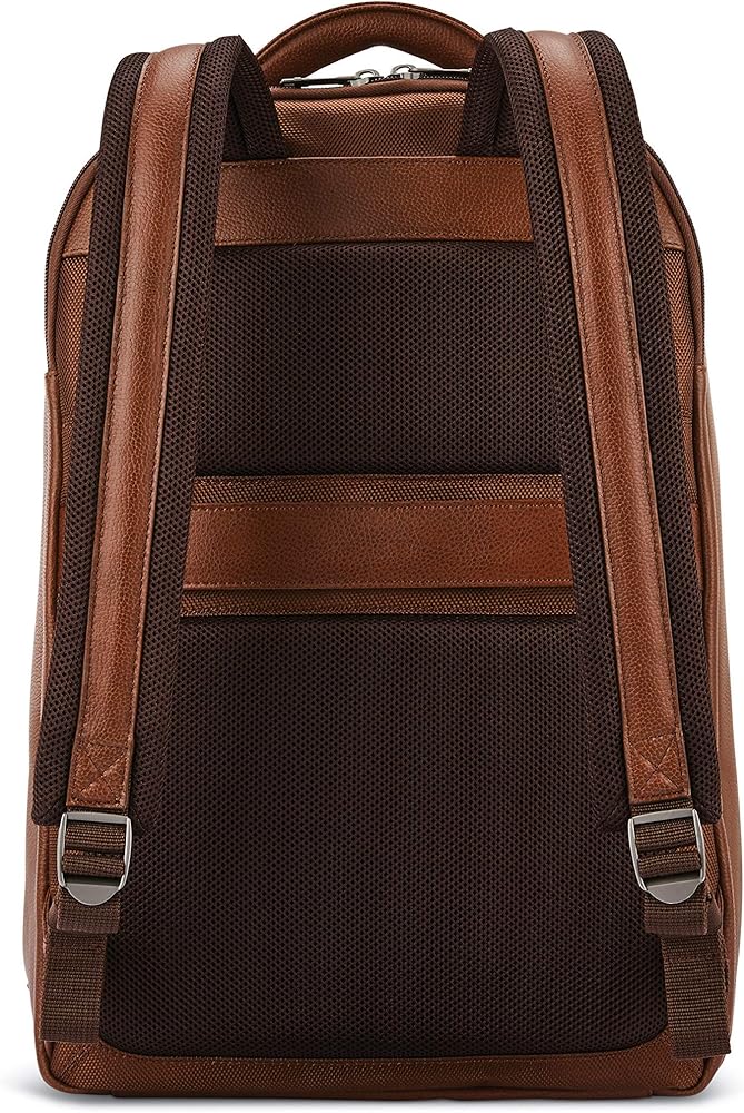 Amazon.com | Samsonite Classic Leather Backpack, Cognac , One Size