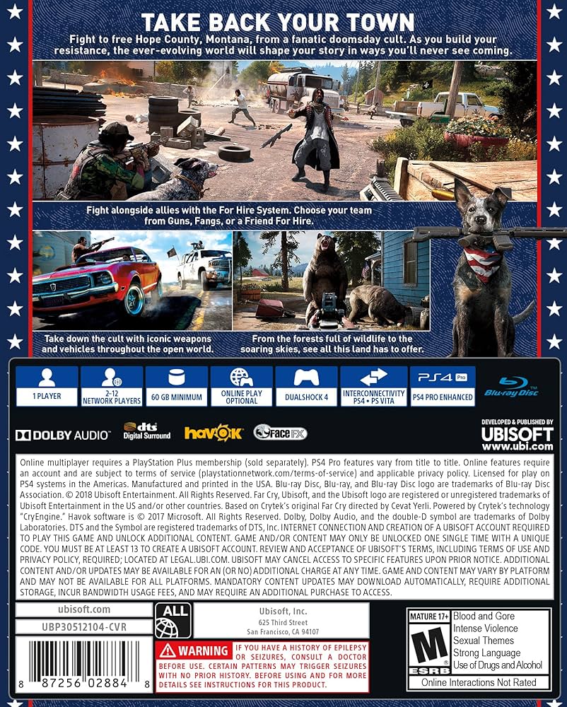 Amazon.com: Far Cry 5 - PlayStation 4 Standard Edition : Ubisoft