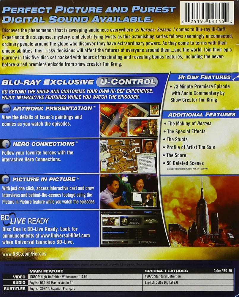 Amazon.com: Heroes: Season 1 [Blu-ray] : Coleman, Jack, Ramamurthy