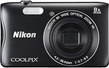 Amazon.com : Nikon Digital Camera COOLPIX S3700 Black Optical 8X