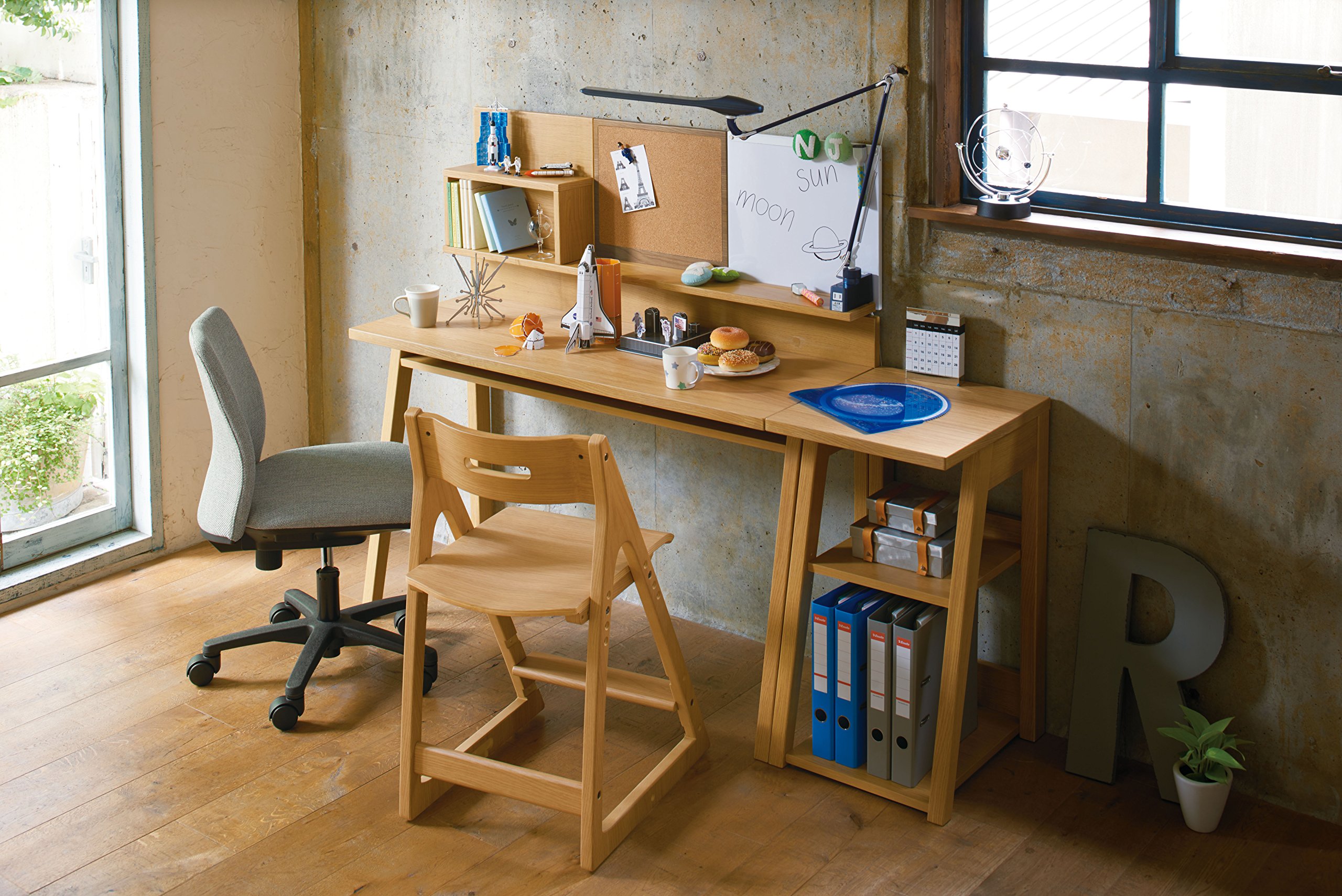 Amazon｜オカムラ 学習 リュブレ デスク 120cm オークライト 86NA2D