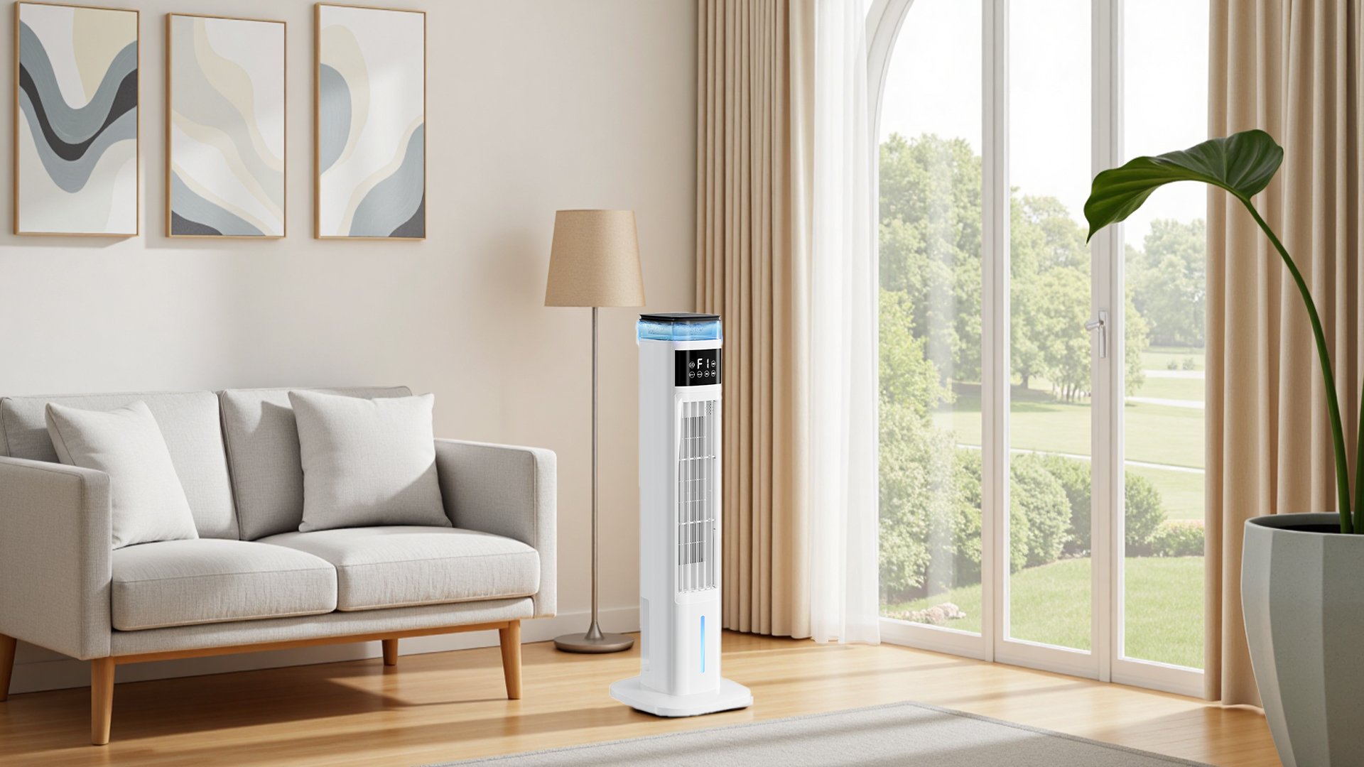 Amazon | Saluyar【2025年新型】冷風機 加湿器 1台2役 95cm高さ タワー