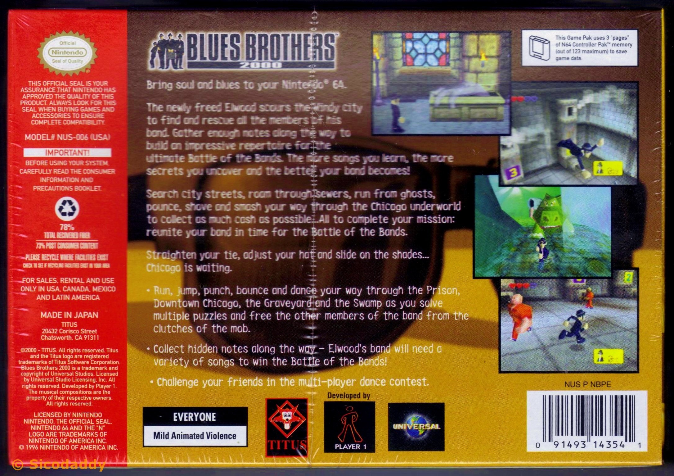 Amazon.com: Blues Brothers 2000 - Nintendo 64 : Nintendo 64: Video