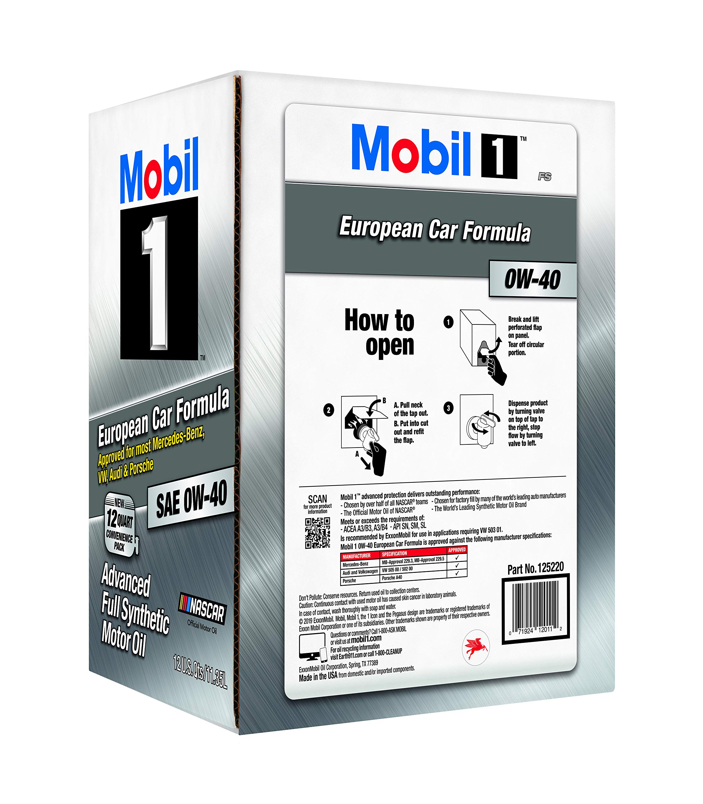 Amazon | MOBIL 1 (モービル1) 0W-40 エンジンオイル 11.35L (12