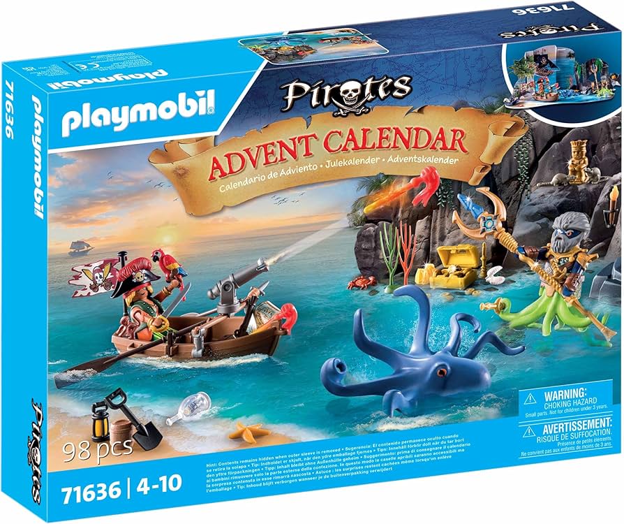 Amazon.com: PLAYMOBIL Pirates 71636 Advent Calendar: Pirates, 24