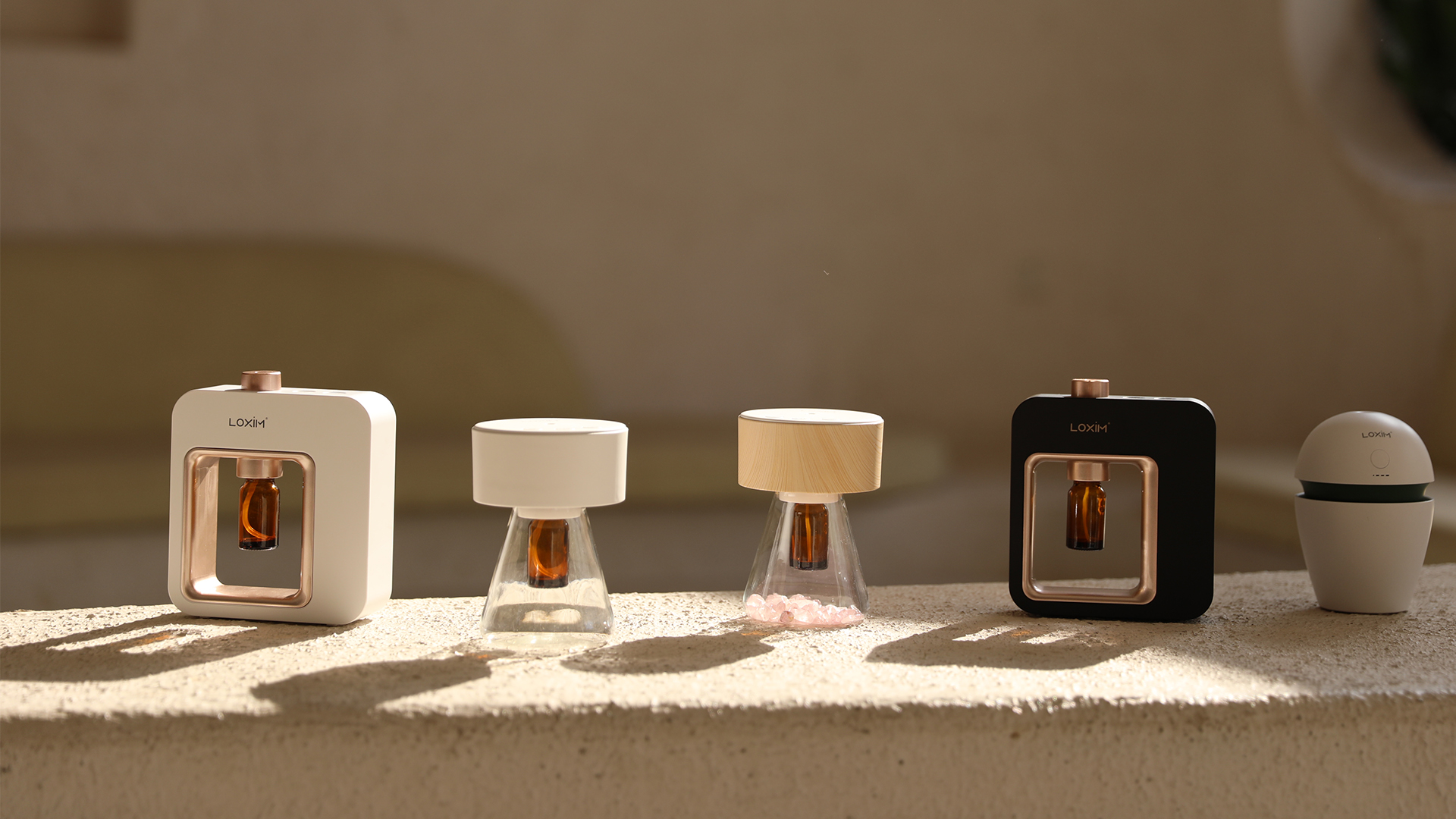 Amazon | LOXIM アロマディフューザー ネブライザー式 水なし Aroma