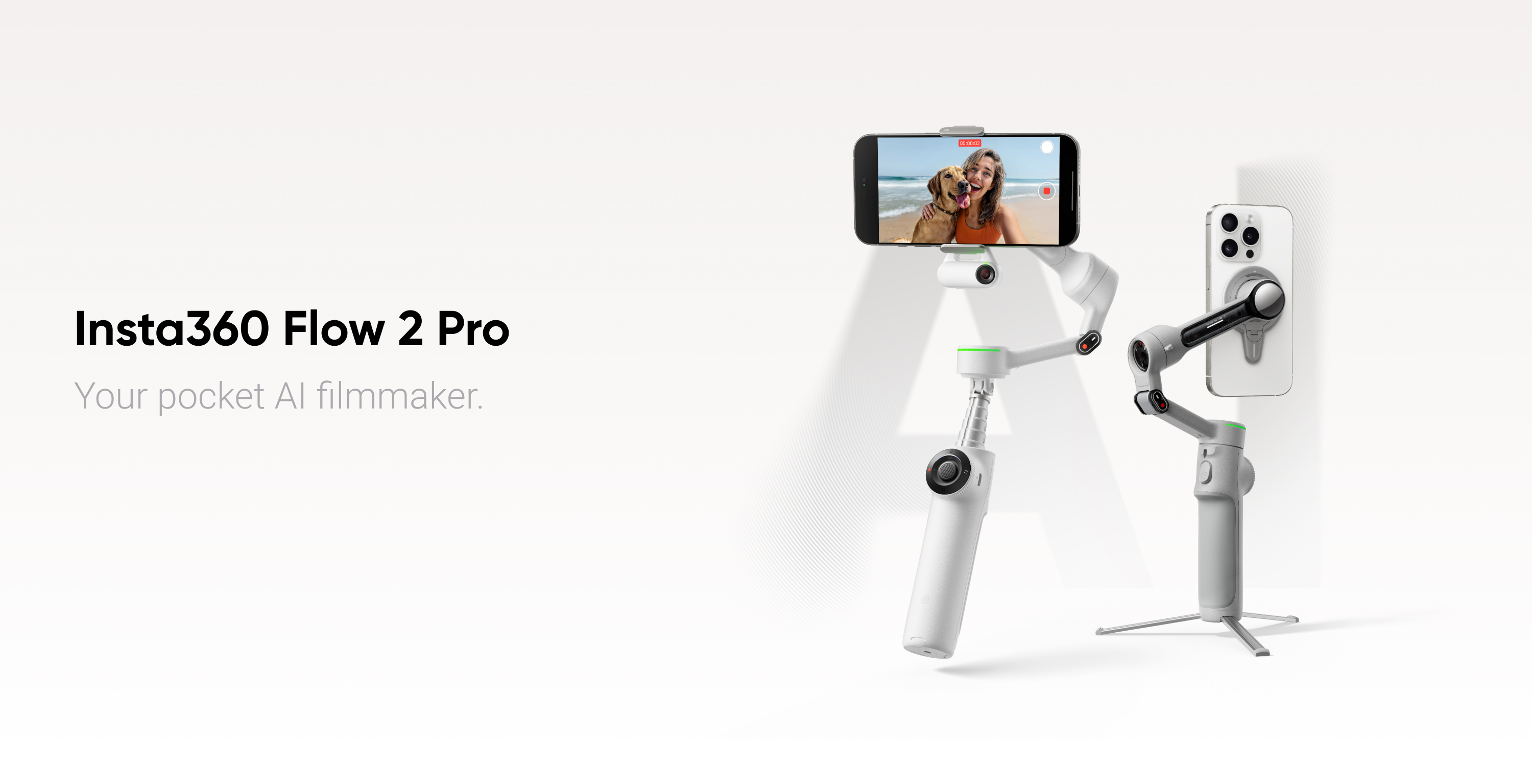 Amazon.com: Insta360 Flow 2 Pro AI Tracker Bundle White - Industry