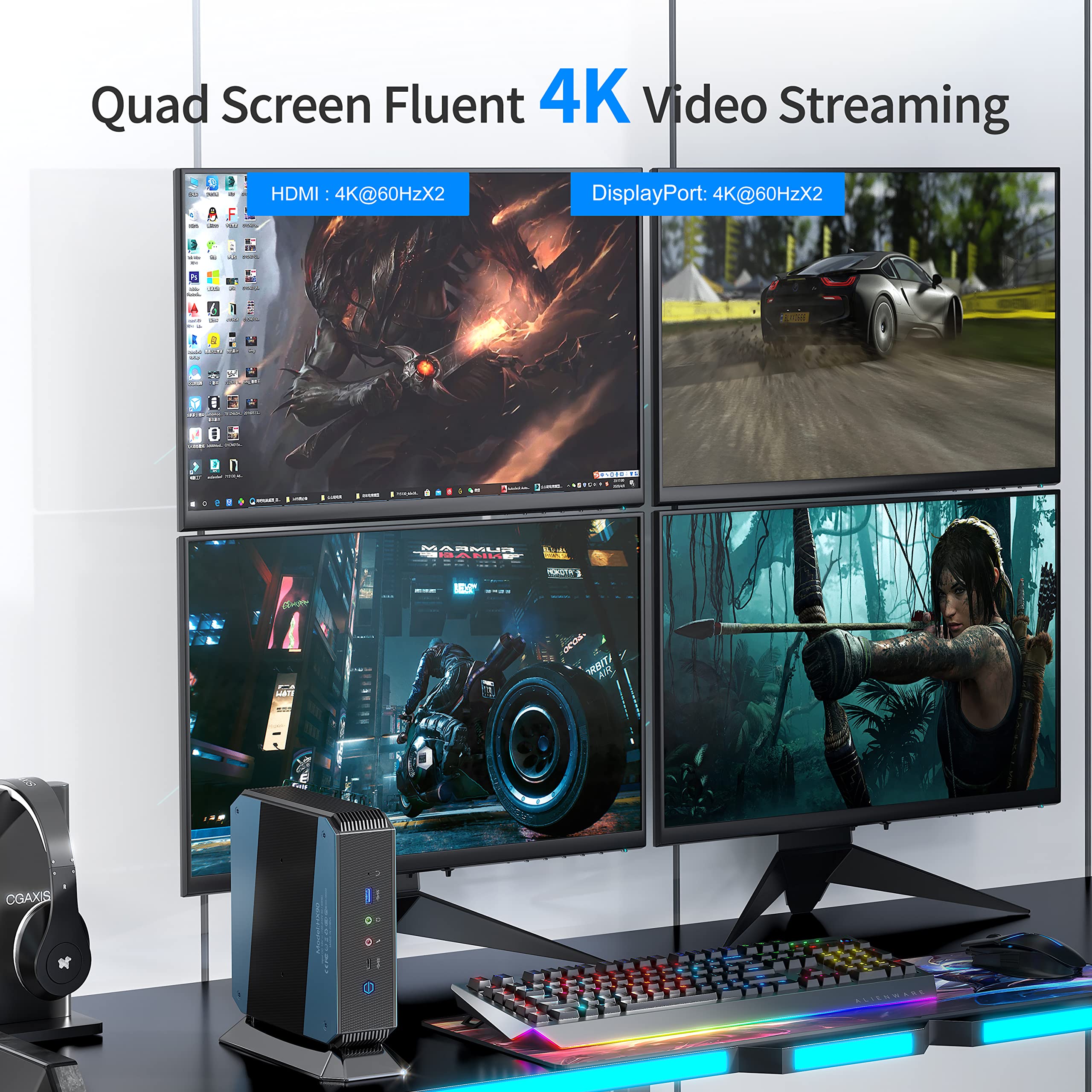 MINISFORUM EliteMini HX90 Mini PC AMD Ryzen 9 5900HX Desktop