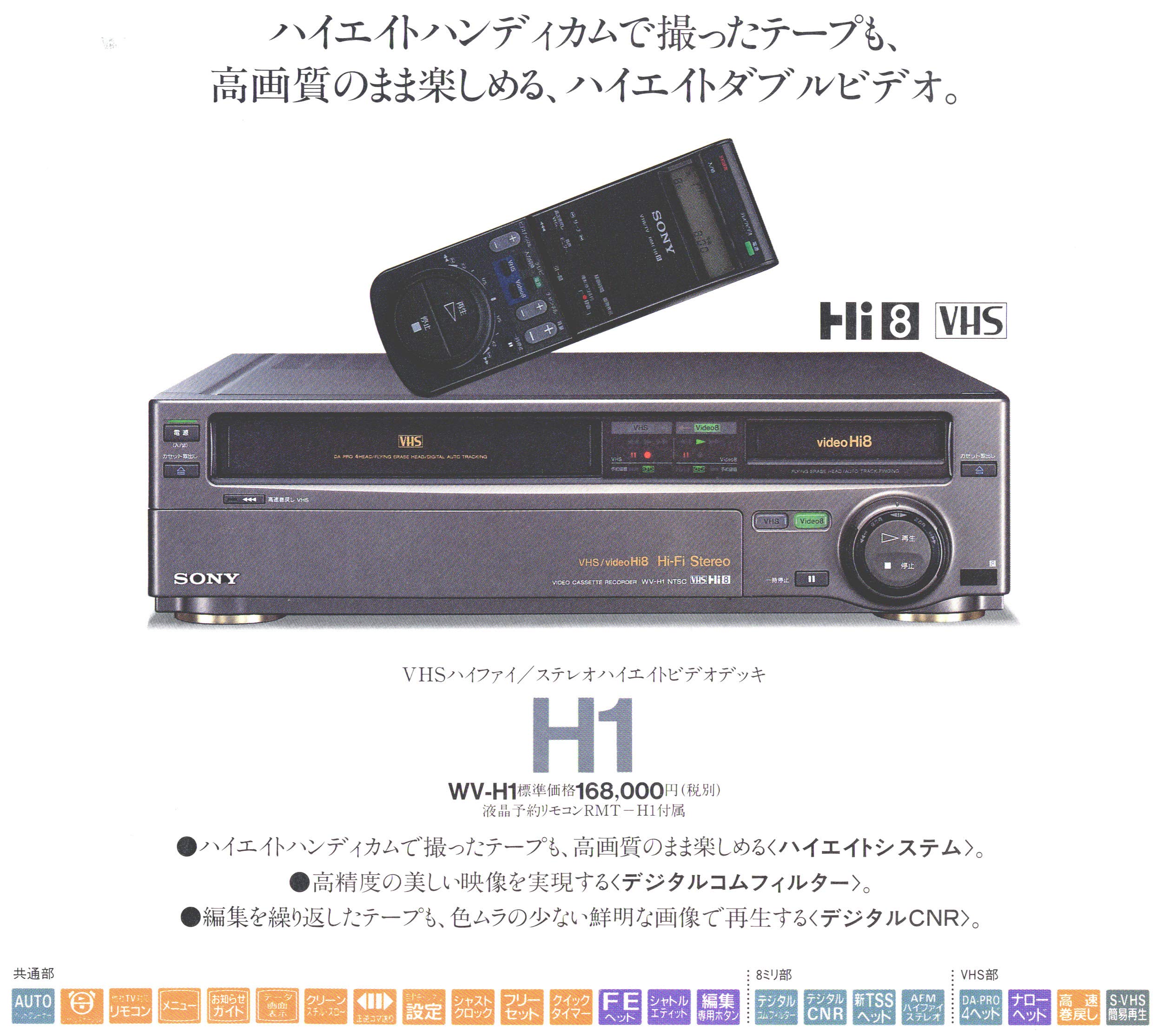 Amazon | SONY ソニー WV-H1 ビデオカセットレコーダー （Hi8/VHS