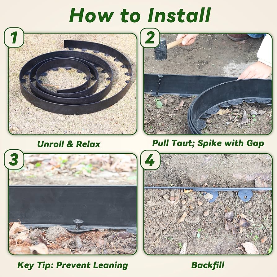 Amazon.com : Gardzen Landscape Edging Kit, 40-Foot Long, 3-Inch