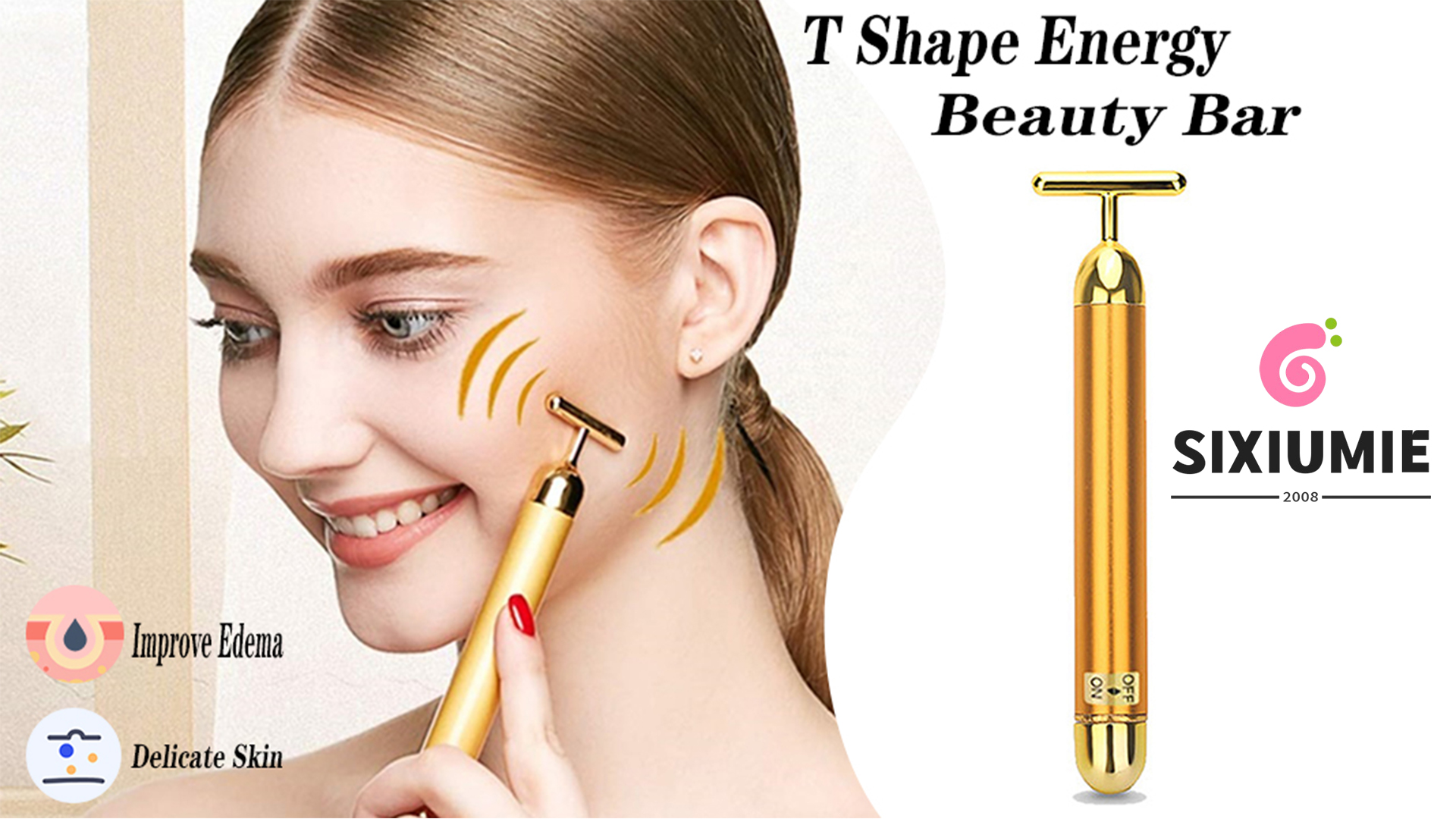 Amazon.com: SIXIUMIE Beauty Bar Gold Face Massager for Skin Care T