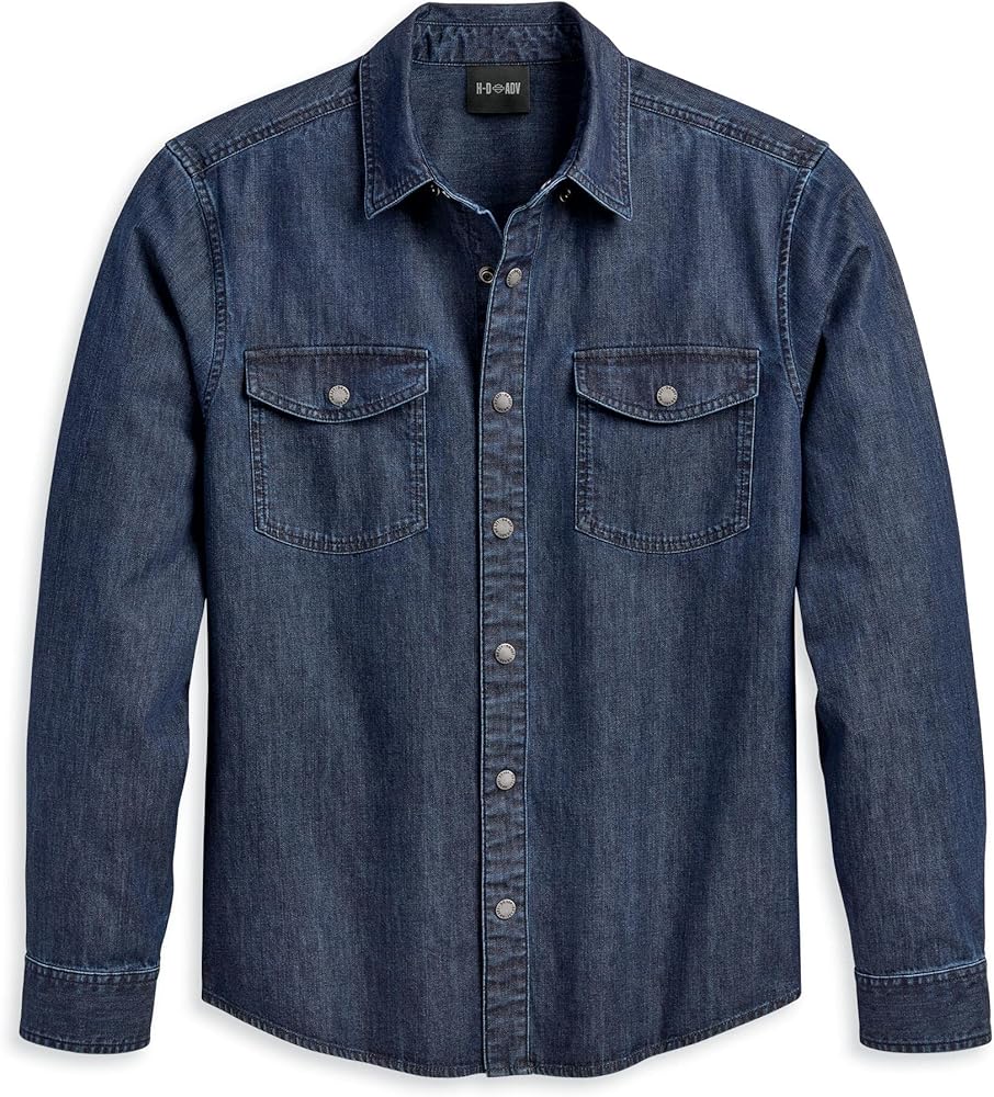 Amazon.com: Harley-Davidson Men's Artist Drive H-D ADV Denim Shirt