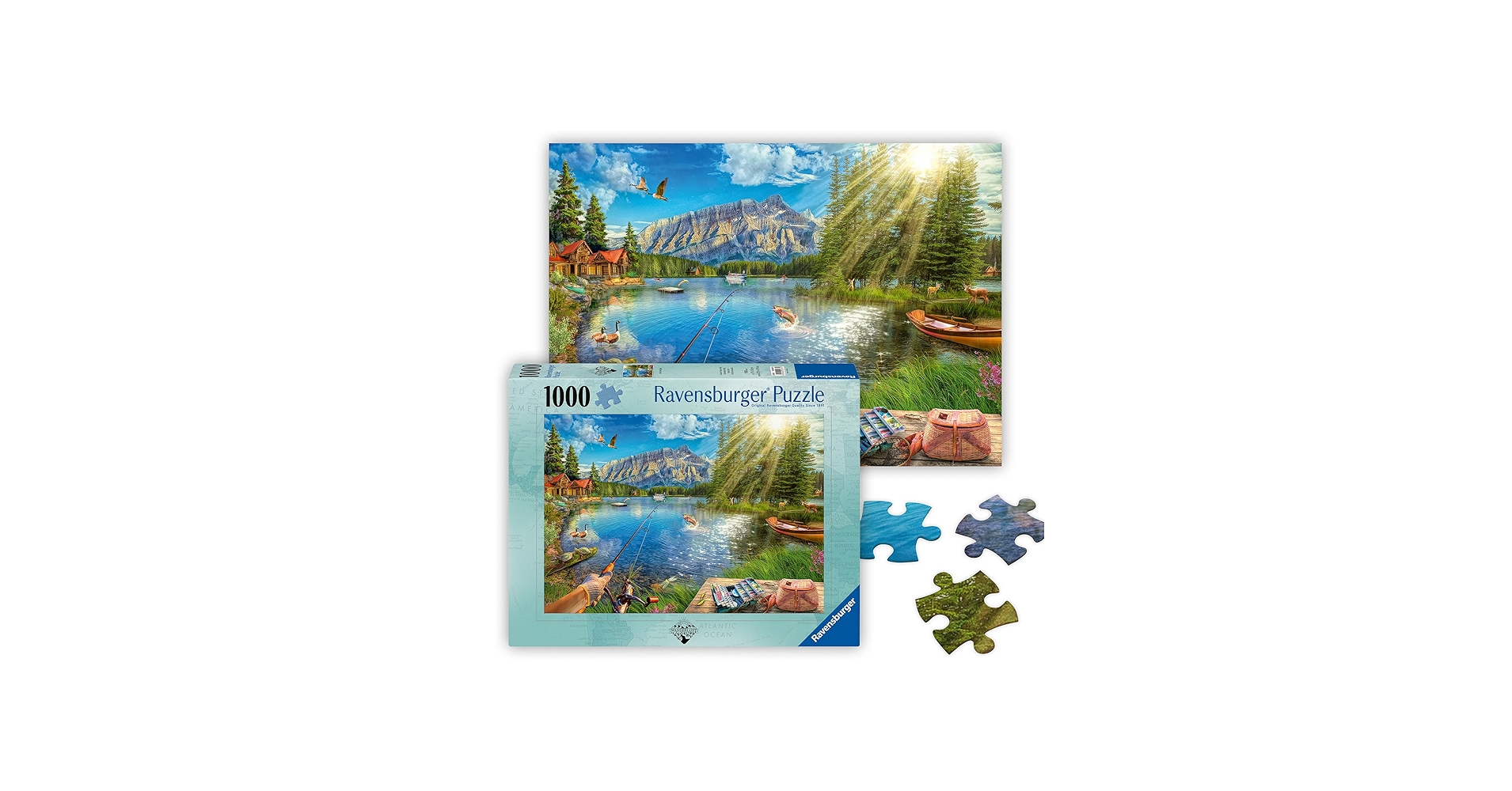 Amazon.com: Ravensburger - Life at The Lake - 1000 Piece Jigsaw