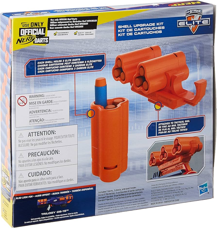 Amazon.co.jp: NERF Upgrade Kit: 3 Shells, 9 Darts, Shell Holder